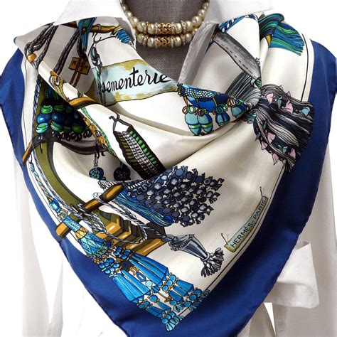 hermes 100 silk blue fasshion scarf in box|blue Hermes scarf.